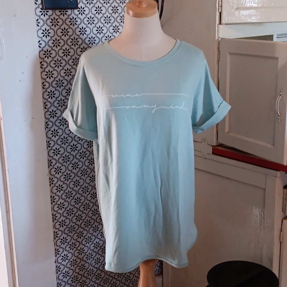 New Directions medium wine on my mind shirt nwt